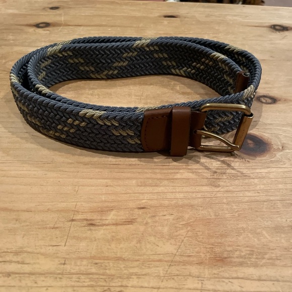 GAP Accessories - NWOT Womens Gap Leather Blue Silver braided belt brass buckle Western Casual M